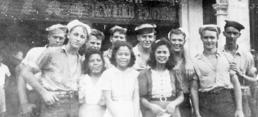 (L→R) A. Johnson, I. Watson, [unknown], [unknown], F. Saylor, [unknown], C. Pressley, T. Mercer.