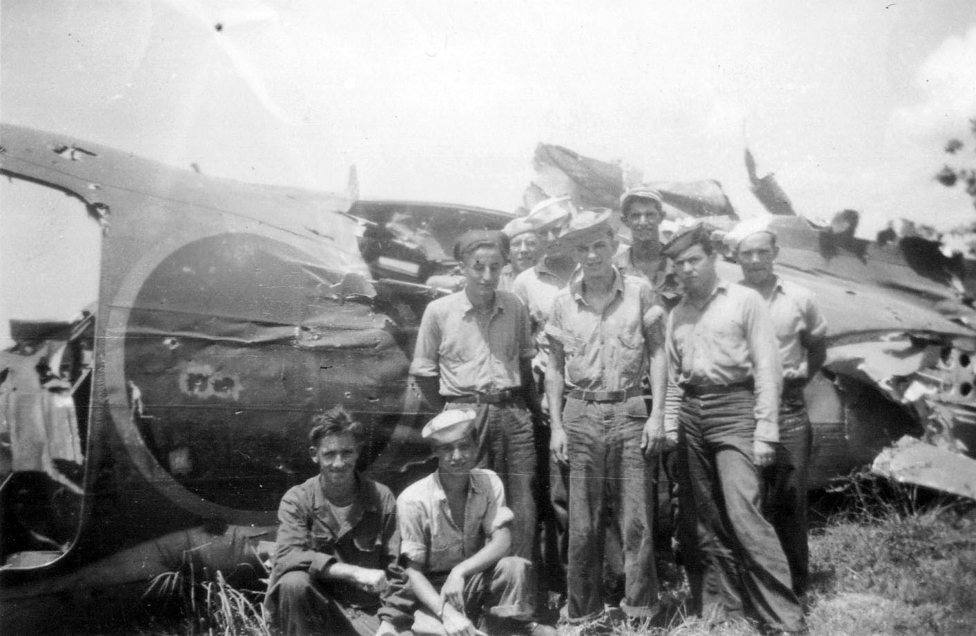 Destroyed Japanese Mitsubishi G4M-1 'Betty' bomber