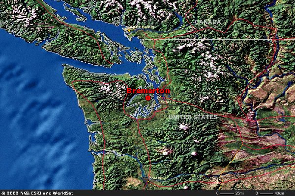 Map of Bremerton, Wash.