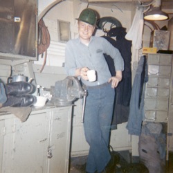 Frank Laffredo in shipfitter shop
