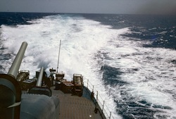 Abbot underway at flank speed.