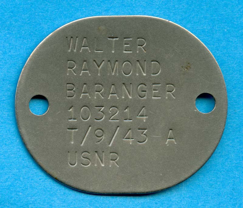 USS Abbot crewman dogtag