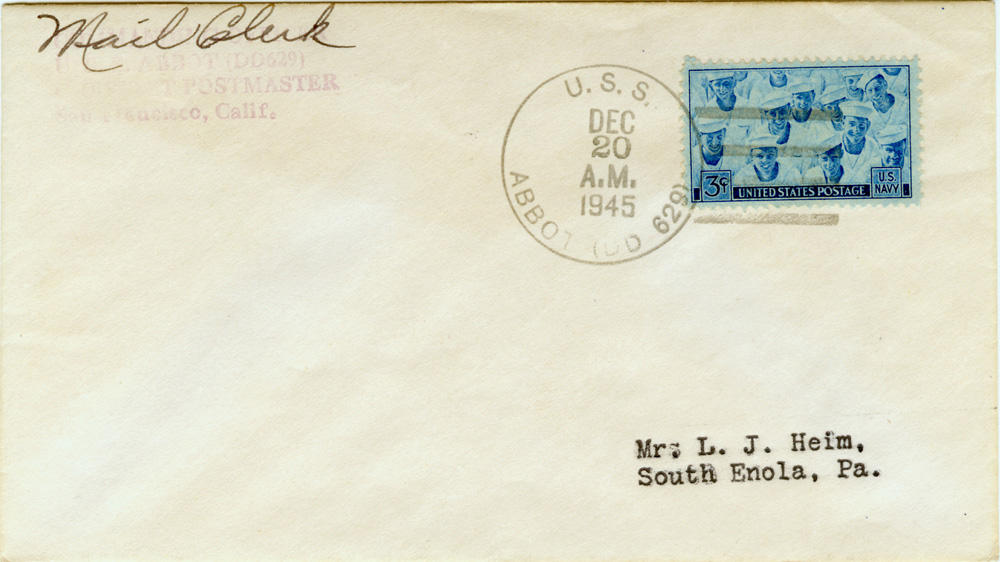USS Abbot envelope